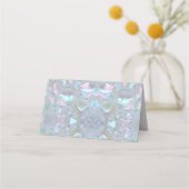 Faux Moeder van Pearl Place Card Guest Kaart Plaatskaartje (Achterkant)