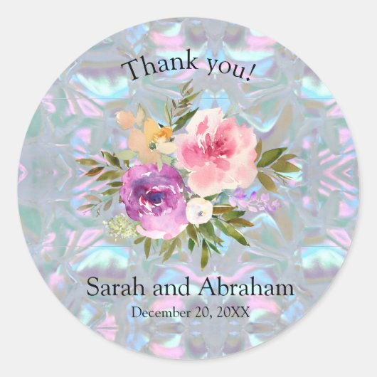 Faux moeder van Pearl Ronde Sticker (Voorkant)