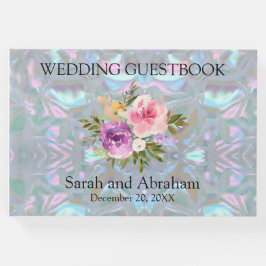 Faux Moeder van Pearl Wedding Guestbook Gastenboek