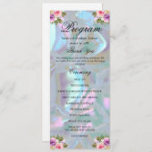 Faux Moeder van Pearl Wedding Programma (Voorkant / Achterkant)