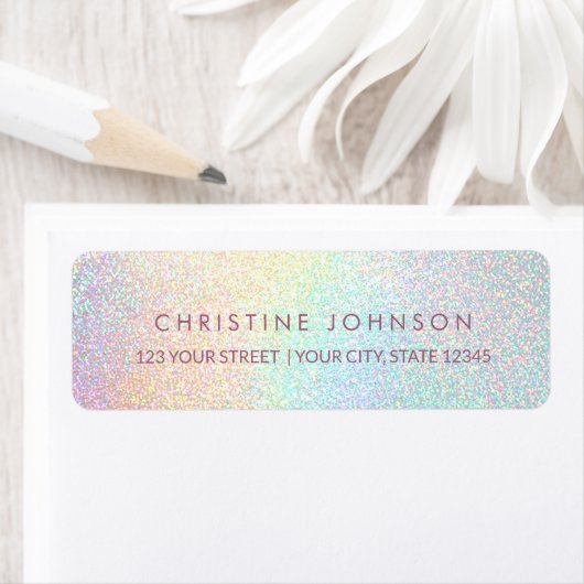 FAUX mousserend effect glitter design Etiket (Insitu)