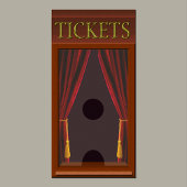 Faux Movie Theater Ticket Window Poster