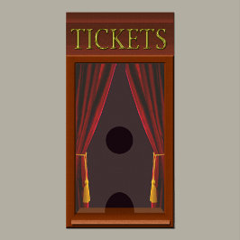 Faux Movie Theater Ticket Window Poster
