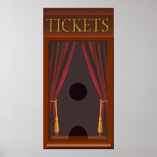 Faux Movie Theater Ticket Window Poster (Voorkant)