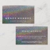 Faux Multi Glitter Fun Modern Visitekaartje (Voorkant / Achterkant)