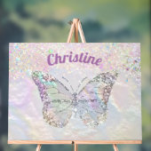 faux nacre butterfly acryl bord (Neutraal)