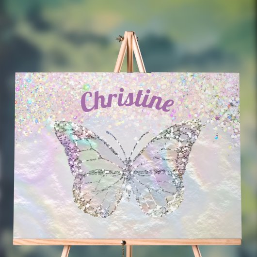 faux nacre butterfly acryl bord (Neutraal)