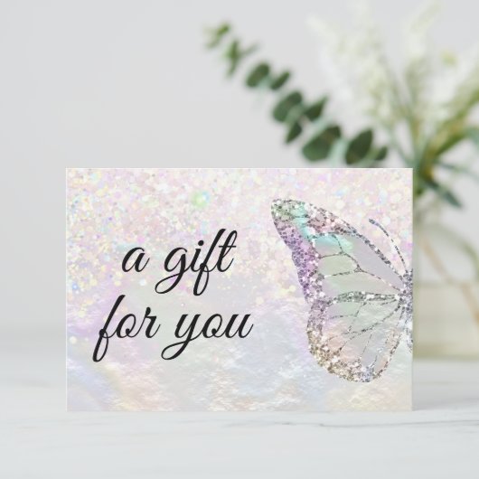 faux nacre butterfly gift (Staand voorkant)