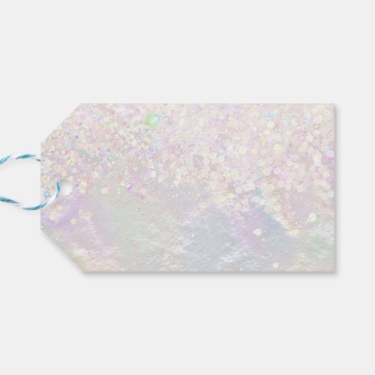 faux nacre butterfly gift labels cadeaulabel (Achterkant Horizontaal)