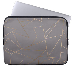 Faux nam gouden elegante moderne minimalistische laptop sleeve
