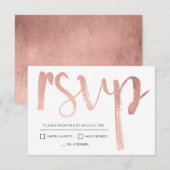 Faux nam Gouden Folie RSVP toe (Voorkant / Achterkant)