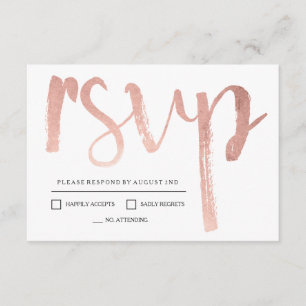 Faux nam Gouden Folie RSVP toe Kaartje