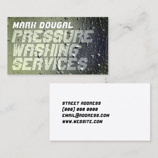 Faux nat oppervlak visitekaartje (Voorkant / Achterkant)