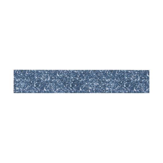 Faux Navy Blue Glitter Uitnodigingen Wikkel (Vlak)