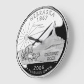 Faux Nebraska State Quarter Clock Grote Klok (Hoek)