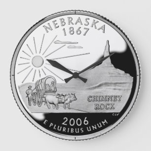 Faux Nebraska State Quarter Clock Grote Klok