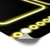 Faux neon fotomedewerker van de maandvertoning poster (Hoek)