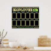 Faux neon fotomedewerker van de maandvertoning poster (Keuken)