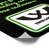 Faux neon fotomedewerker van de maandvertoning poster (Hoek)