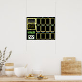 Faux neon fotomedewerker van de maandvertoning poster (Keuken)