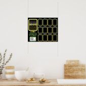 Faux neon fotomedewerker van het maandweergavearti poster (Keuken)