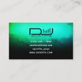 Faux neon licht DJ equalizer Visitekaartje (Achterkant)