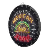Faux Neon Mexican Food Taco Diner Dartbord (Voorkant Rechts)