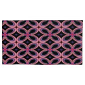Faux Neon Pink Flower Power Kussensloop (Voorkant-Links)