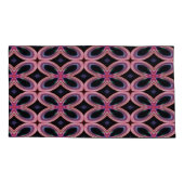 Faux Neon Pink Flower Power Kussensloop (Achterkant-Links)