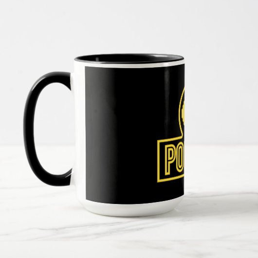 Faux Neon Podcast Symbool Mok (Links)