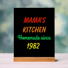 FAUX Neon Retro Style Mama's zelfgemaakte keuken Acryl Bord