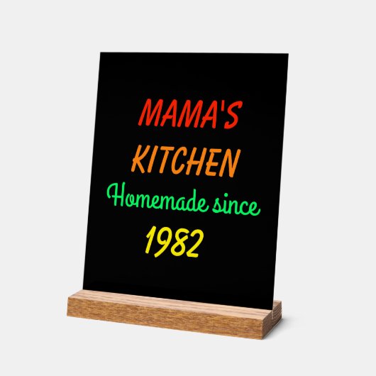 FAUX Neon Retro Style Mama's zelfgemaakte keuken Acryl Bord (Hoek)