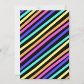 Faux Neon Roller Schaats Chalkboard Regenboogdag Kaart (Achterkant)