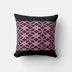Faux Neon Roze Bloem Power 2 Kussen