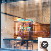 Faux Neon Vape Shop Business aanpassen Raamsticker (Cafe Raam)