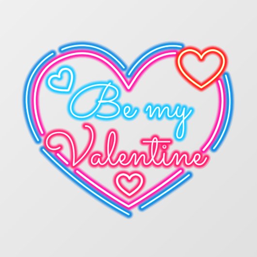 Faux Neon zijn mijn zakelijke Valentijn Raamsticker (Vel)