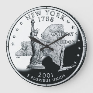 Faux New York State Quarter Clock Grote Klok