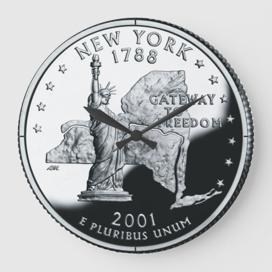 Faux New York State Quarter Clock Grote Klok (Voorkant)