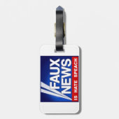Faux News Bagagelabel (Achterkant verticaal)
