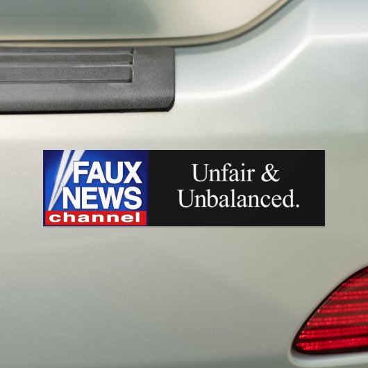 Faux News Channel bumper sticker (Op auto)