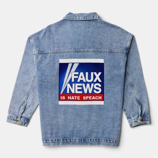 Faux News Denim Jacket (Achterkant)