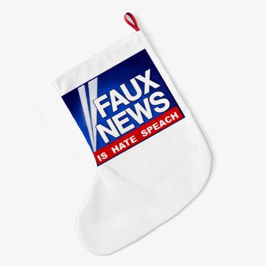 Faux News Grote Kerstsok (Achterkant (Hangend))