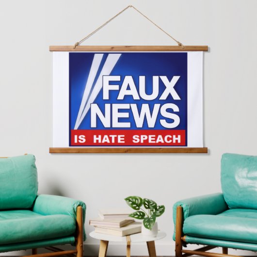 Faux News Hangend Wandkleed (Woonkamer)