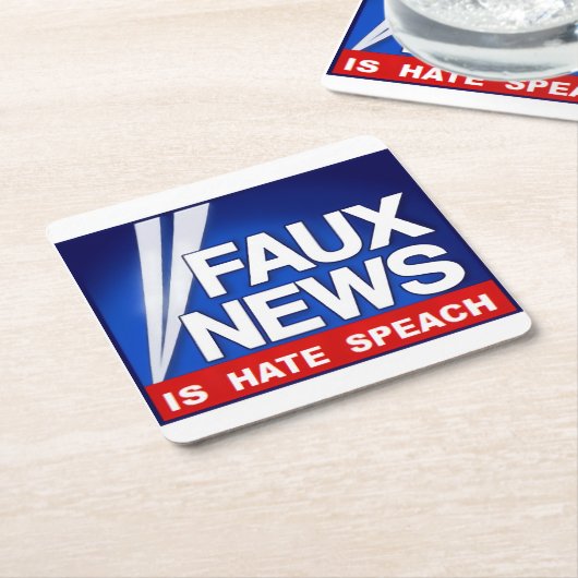 Faux News Kartonnen Onderzetters (Schuin)