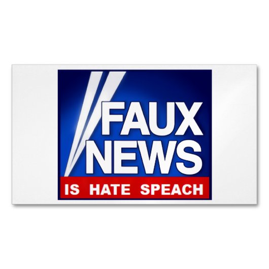 Faux News Magnetisch Visitekaartje (Voorkant)
