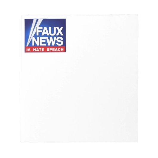 Faux News Notitieblok (Voorkant)