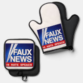 Faux News Ovenwant & Pannenlap Set (Voorkant / Achterkant)