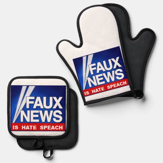 Faux News Ovenwant & Pannenlap Set (Voorkant / Achterkant)