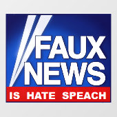 Faux News Raamsticker (Vel)