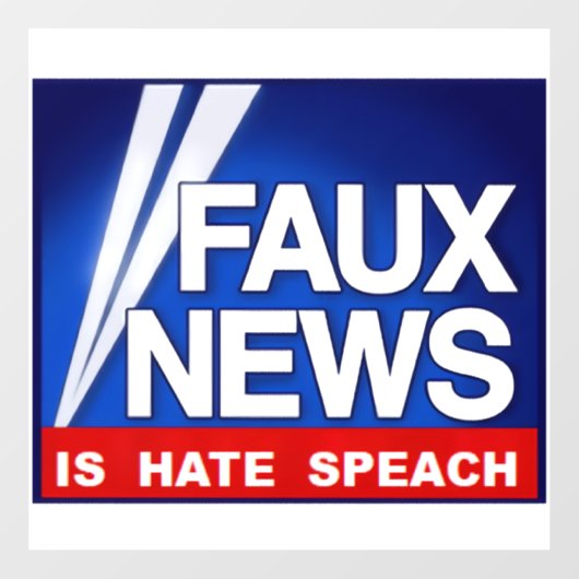 Faux News Raamsticker (Vel)